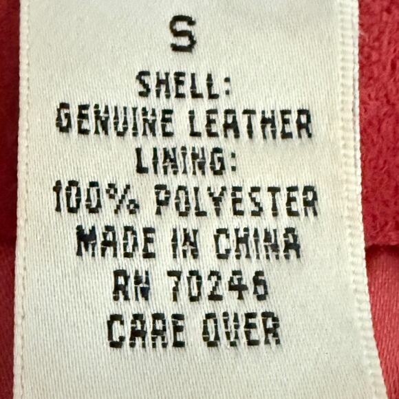 Vintage 90s Pursuits Red Suede Leather Blazer Jacket Women’s Small Lined - Picture 6 of 10